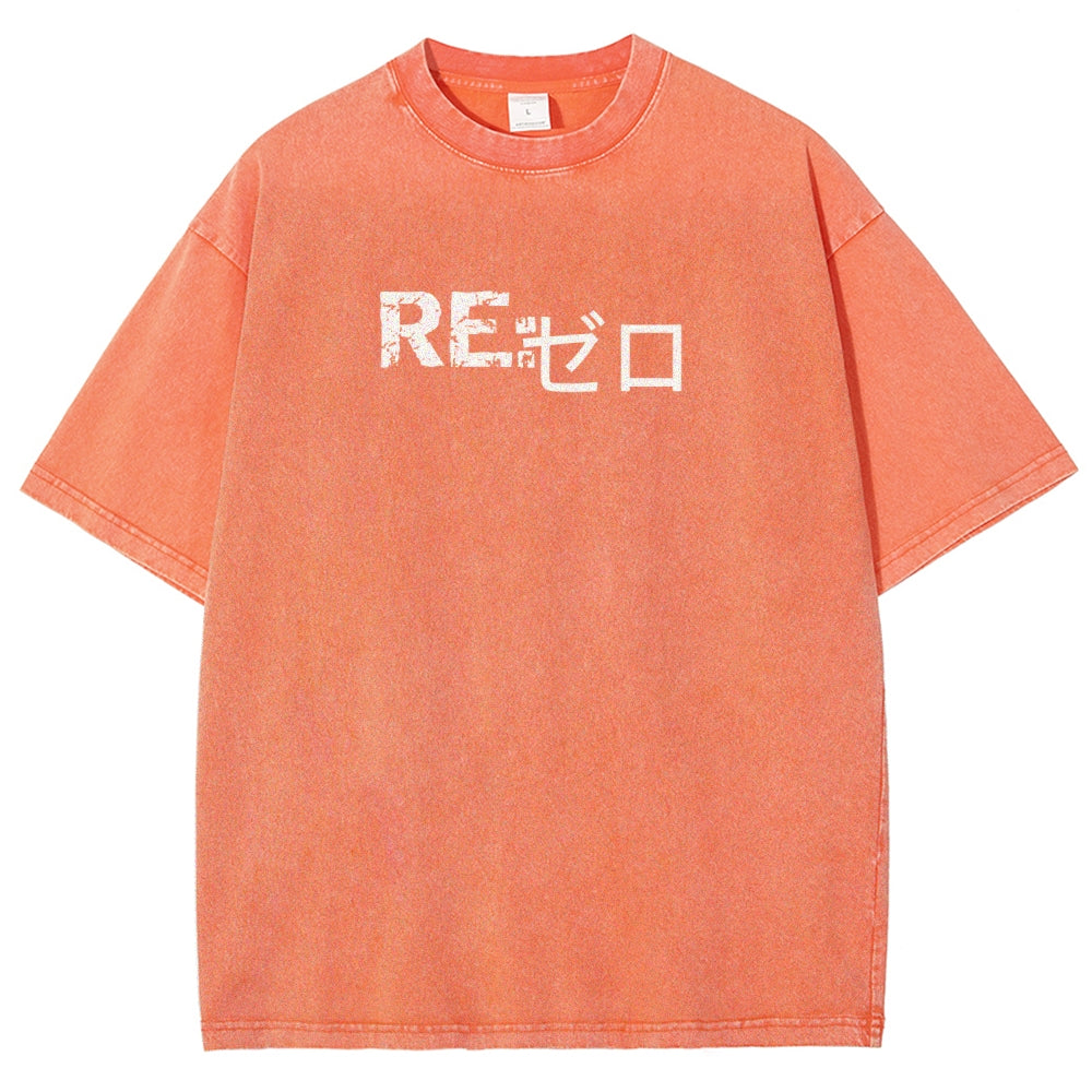 Re:Zero Unisex Fit Washed T-Shirt 2605005190