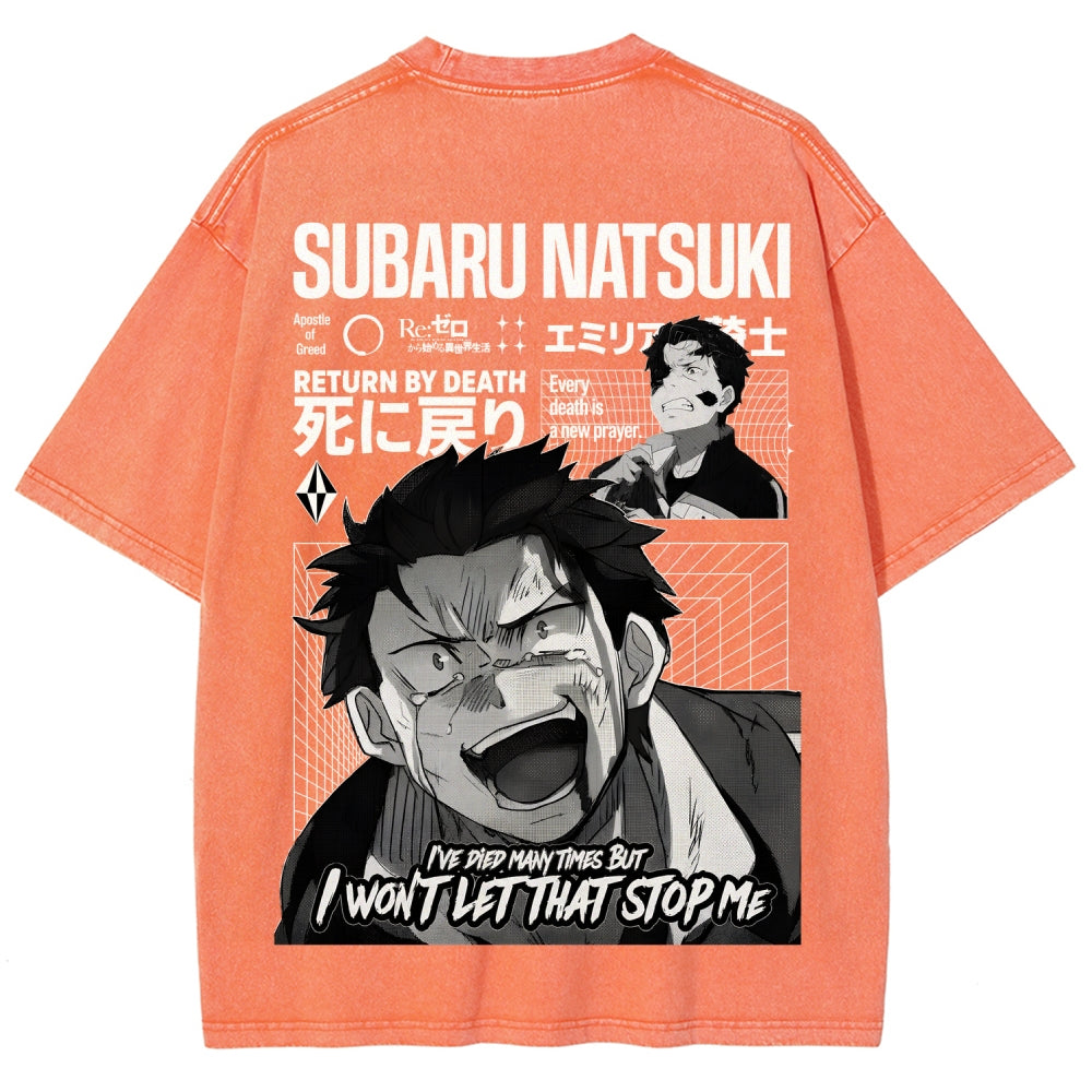 Re:Zero Unisex Fit Washed T-Shirt 2605005190