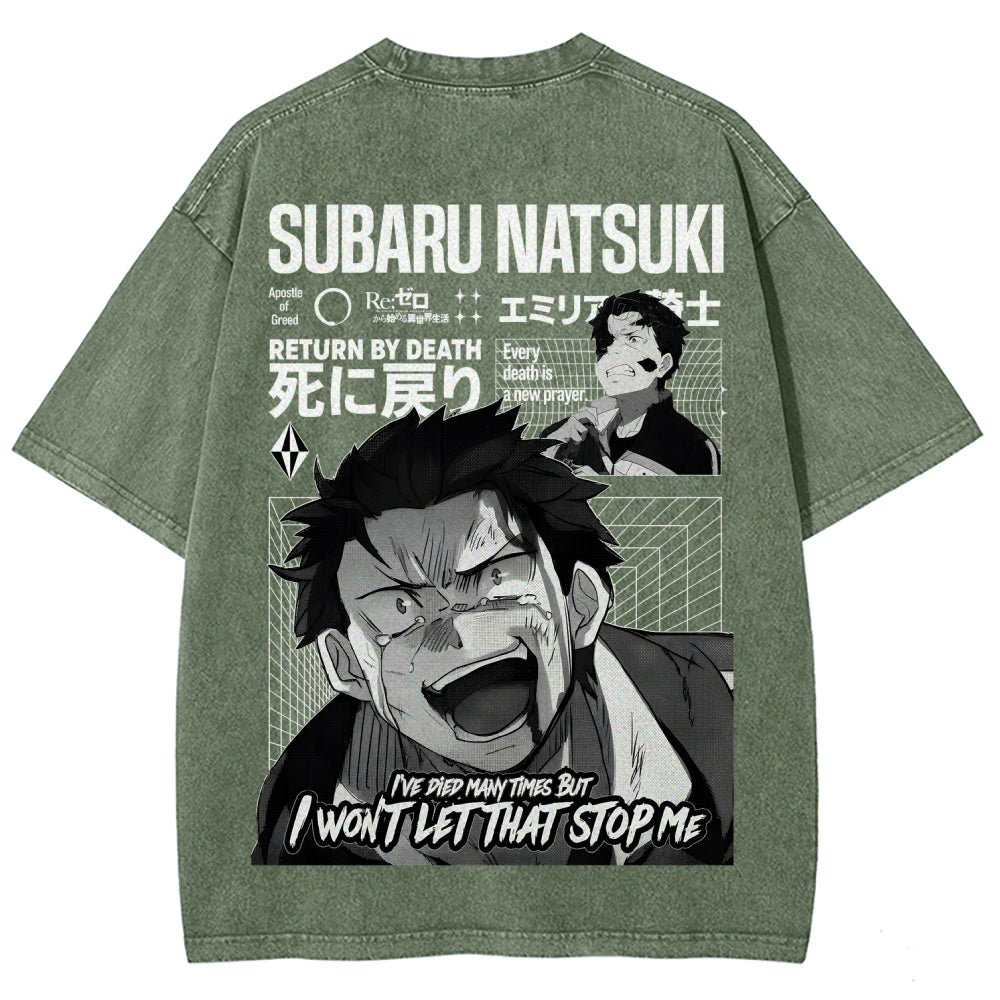 Re:Zero Unisex Fit Washed T-Shirt 2605005190