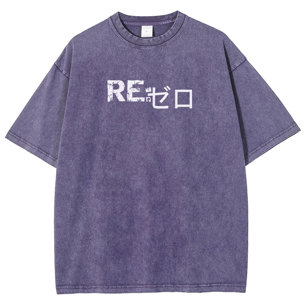 Re:Zero Unisex Fit Washed T-Shirt 2605005190