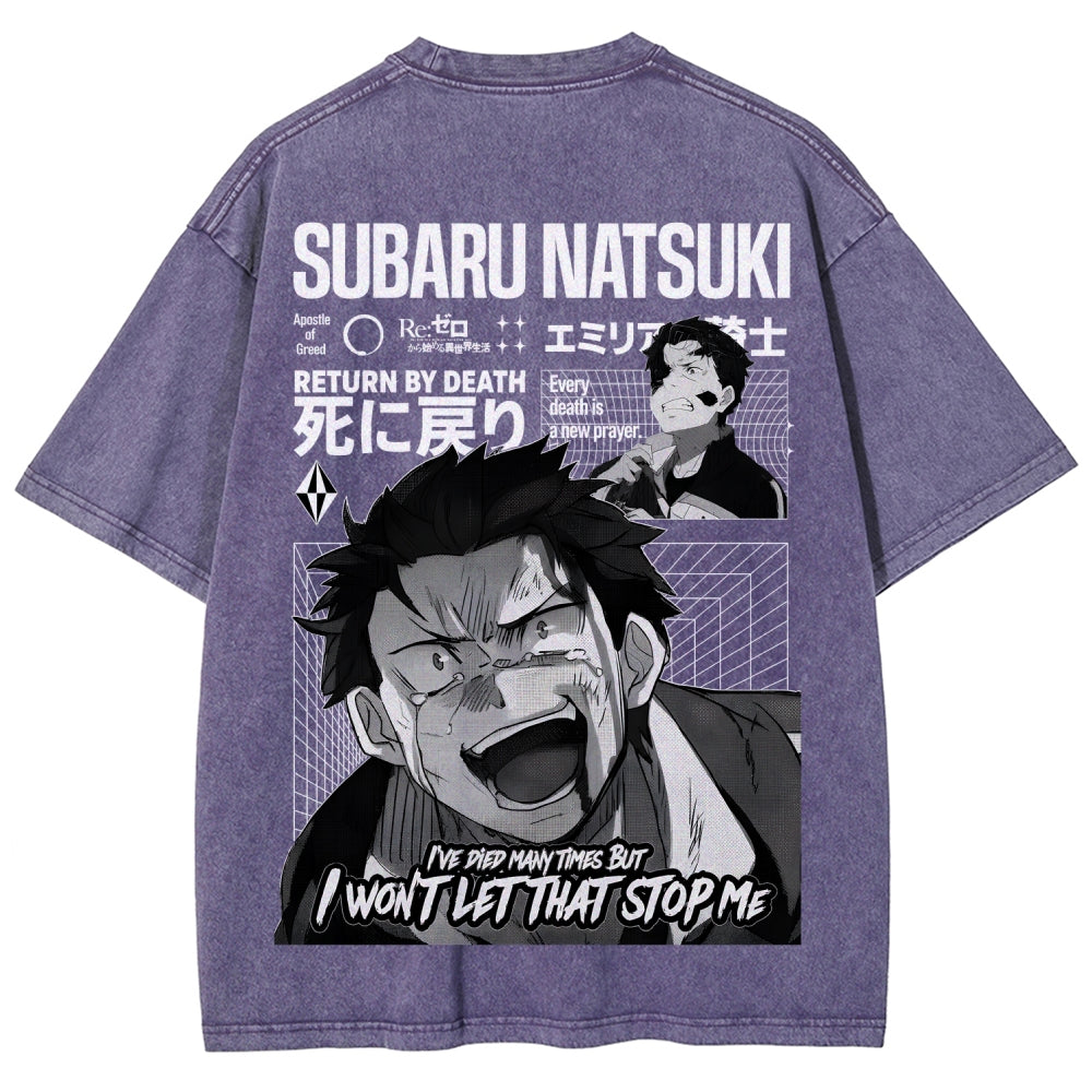 Re:Zero Unisex Fit Washed T-Shirt 2605005190