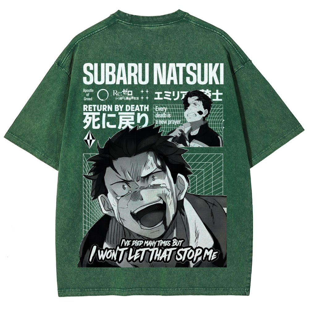 Re:Zero Unisex Fit Washed T-Shirt 2605005190