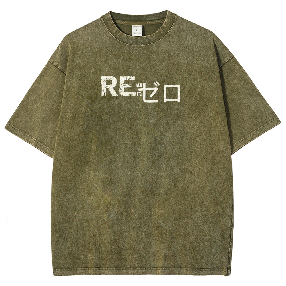 Re:Zero Unisex Fit Washed T-Shirt 2605005190