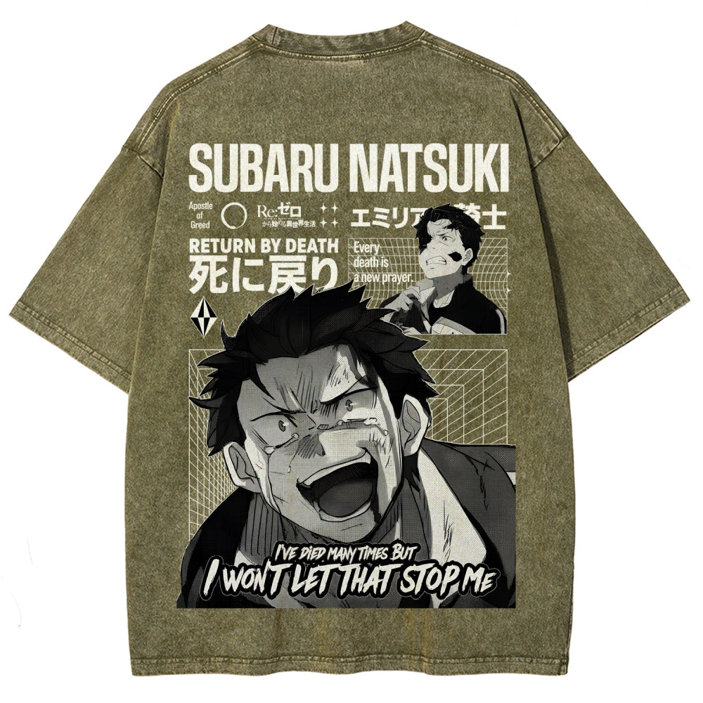 Re:Zero Unisex Fit Washed T-Shirt 2605005190