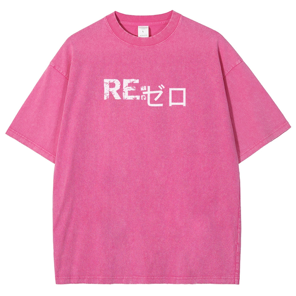 Re:Zero Unisex Fit Washed T-Shirt 2605005190