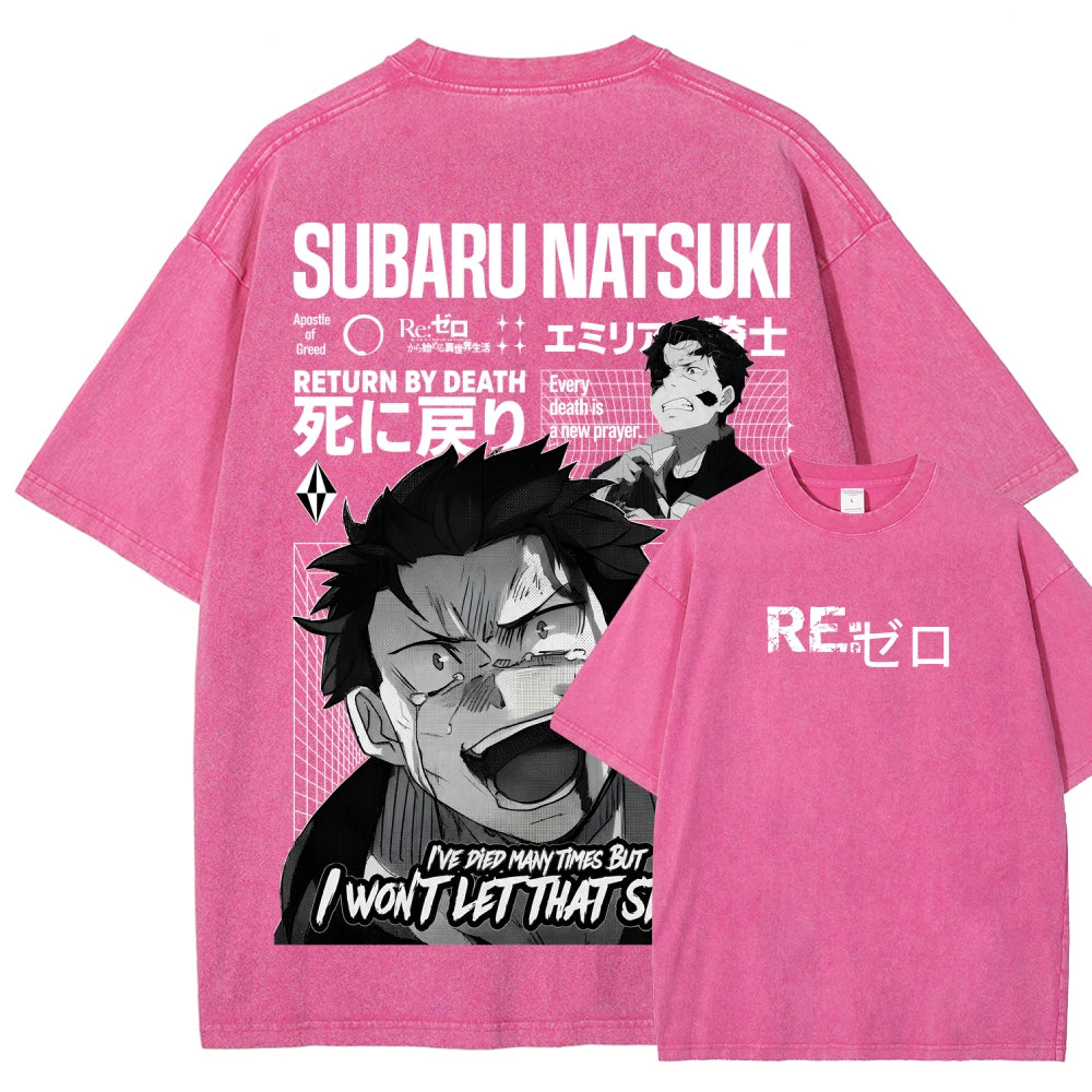 Re:Zero Unisex Fit Washed T-Shirt 2605005190