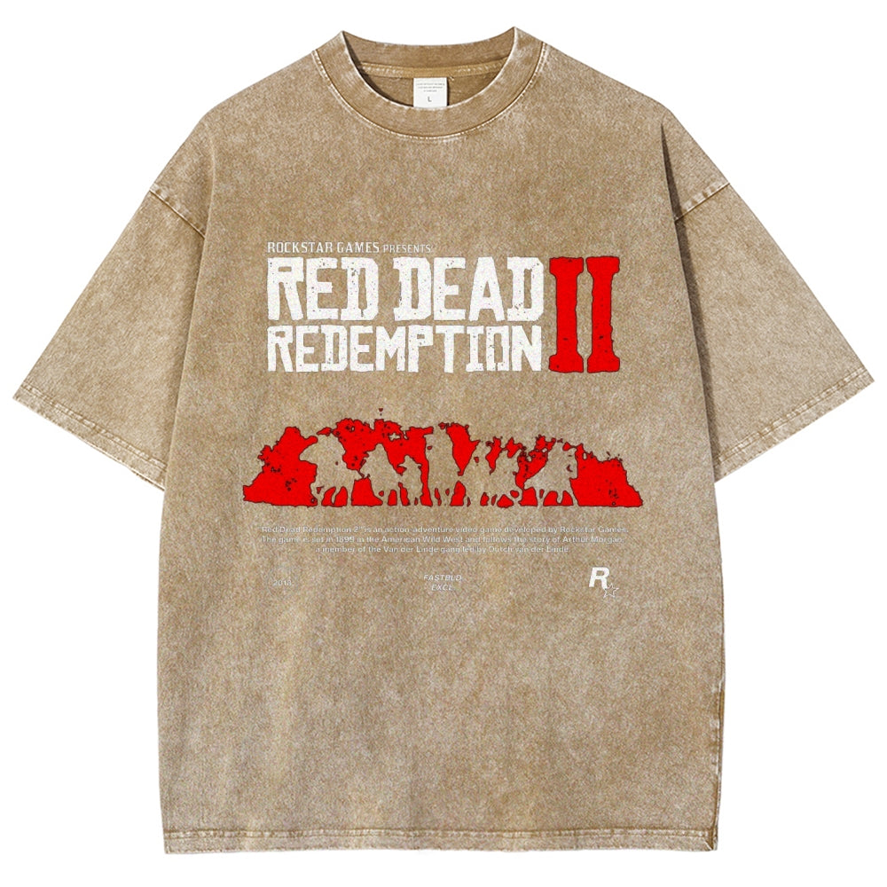 Red Dead Redemption Unisex Fit Washed T-Shirt 2605006934