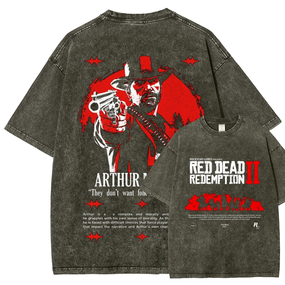 Red Dead Redemption Unisex Fit Washed T-Shirt 2605006934
