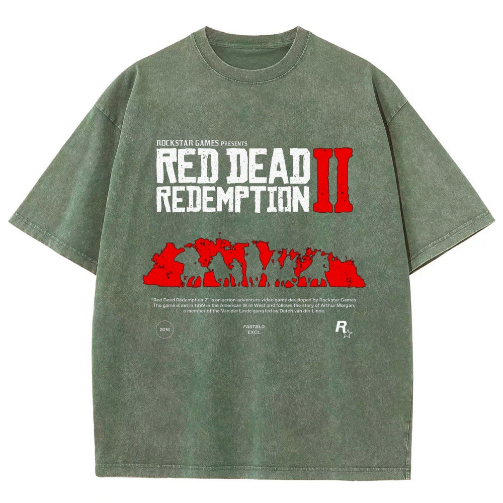 Red Dead Redemption Unisex Fit Washed T-Shirt 2605006934