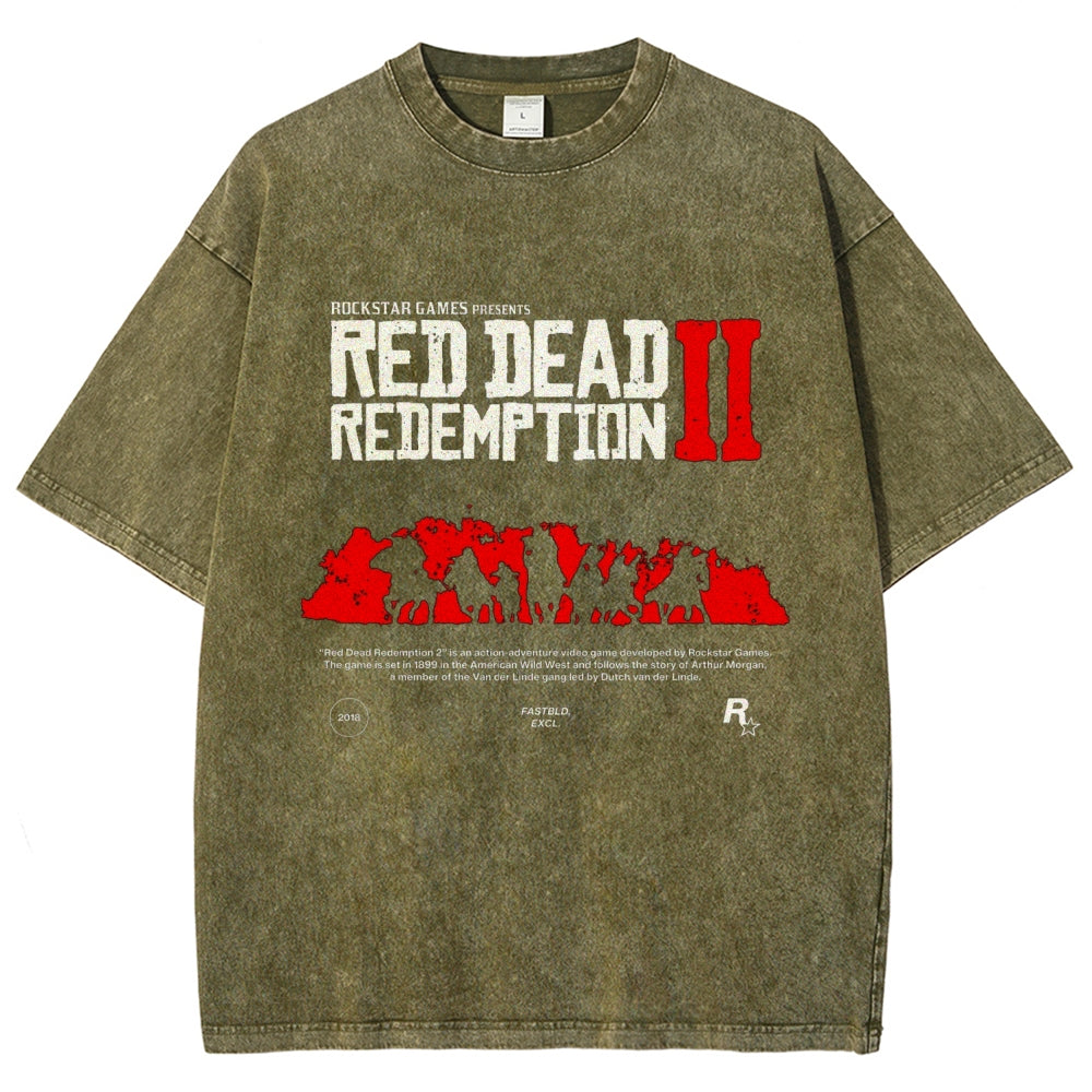 Red Dead Redemption Unisex Fit Washed T-Shirt 2605006934