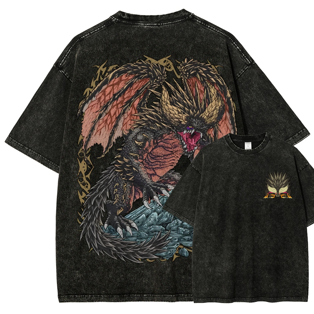Monster Hunter Unisex Fit Washed T-Shirt 2605007688