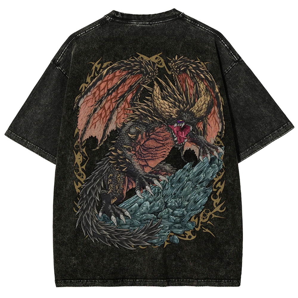Monster Hunter Unisex Fit Washed T-Shirt 2605007688