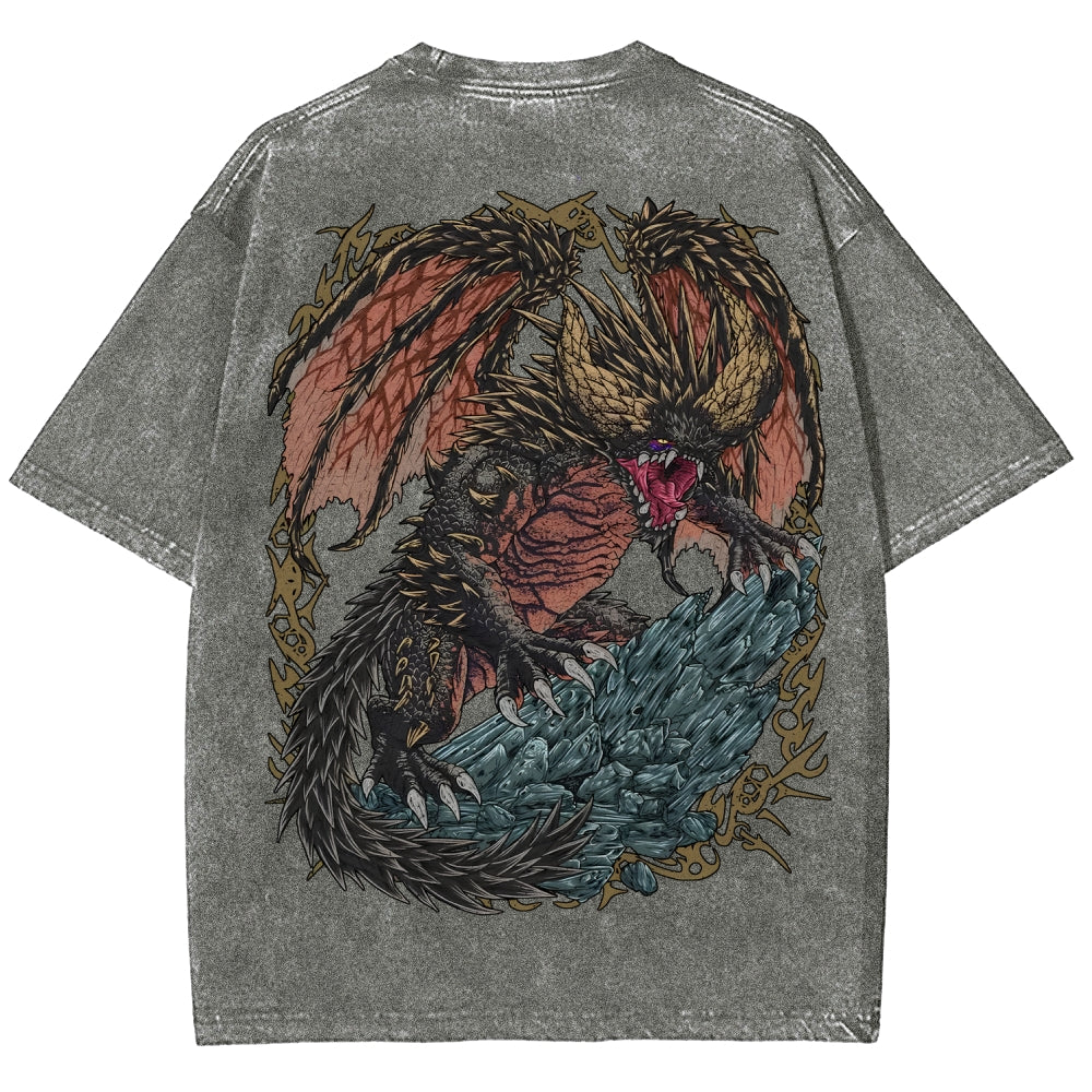 Monster Hunter Unisex Fit Washed T-Shirt 2605007688