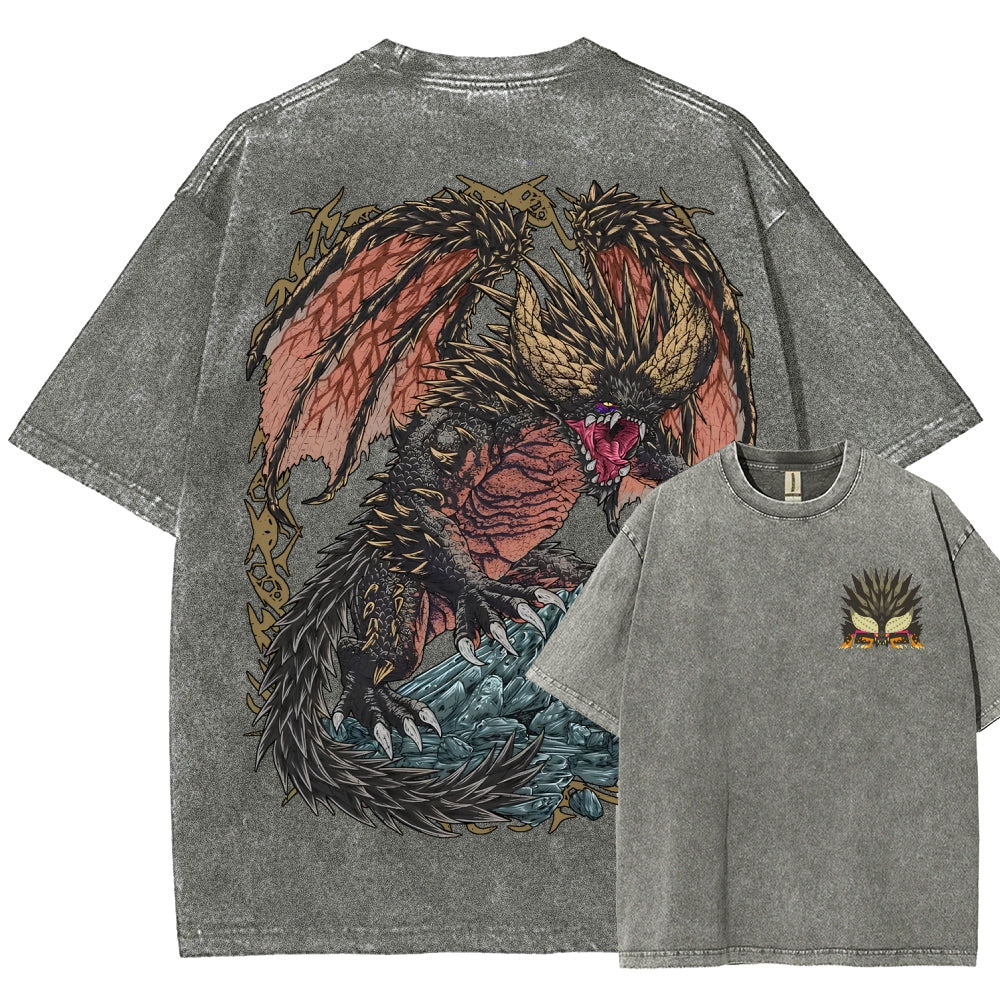 Monster Hunter Unisex Fit Washed T-Shirt 2605007688
