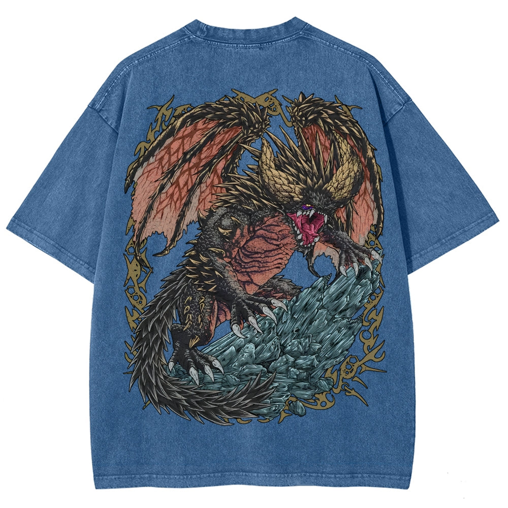 Monster Hunter Unisex Fit Washed T-Shirt 2605007688