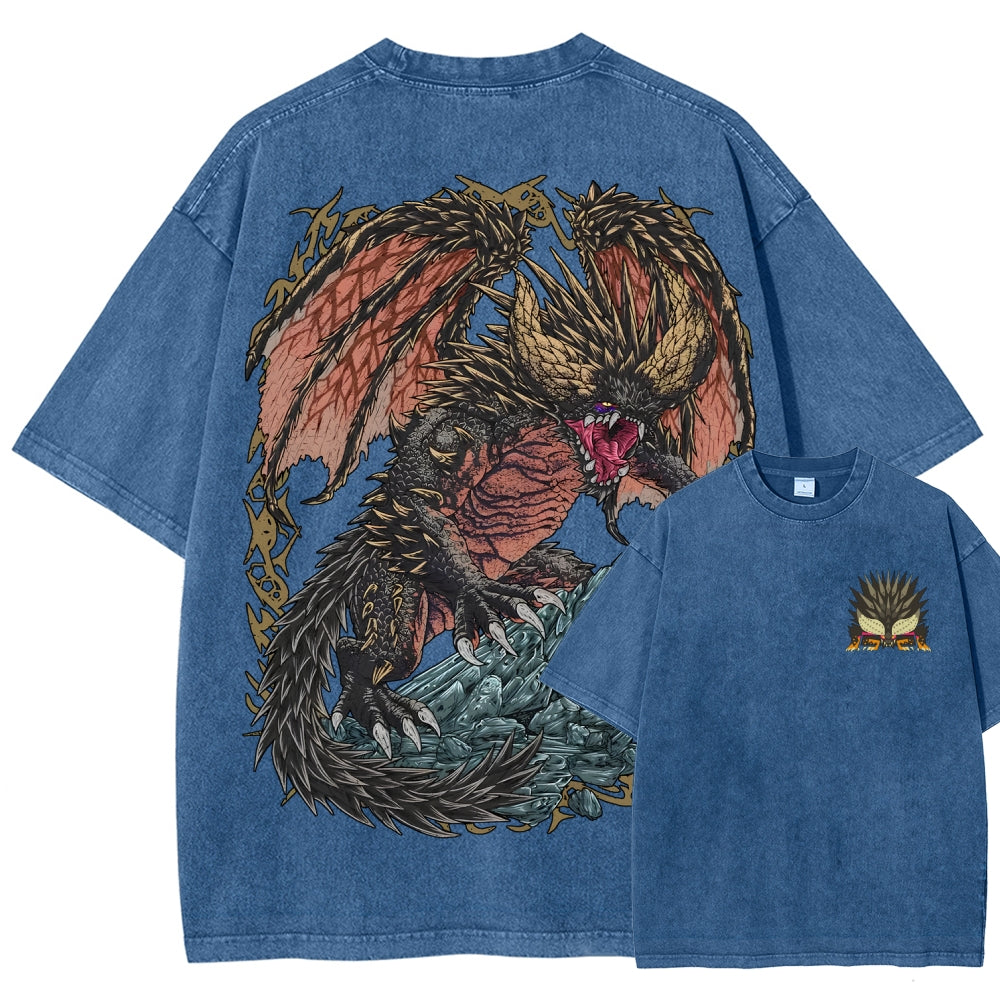 Monster Hunter Unisex Fit Washed T-Shirt 2605007688
