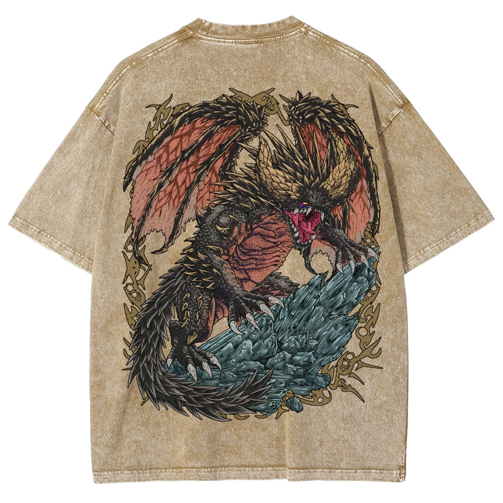 Monster Hunter Unisex Fit Washed T-Shirt 2605007688