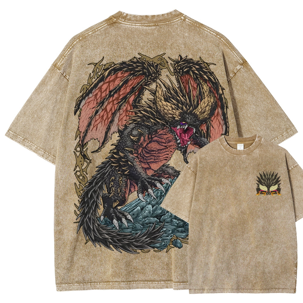 Monster Hunter Unisex Fit Washed T-Shirt 2605007688