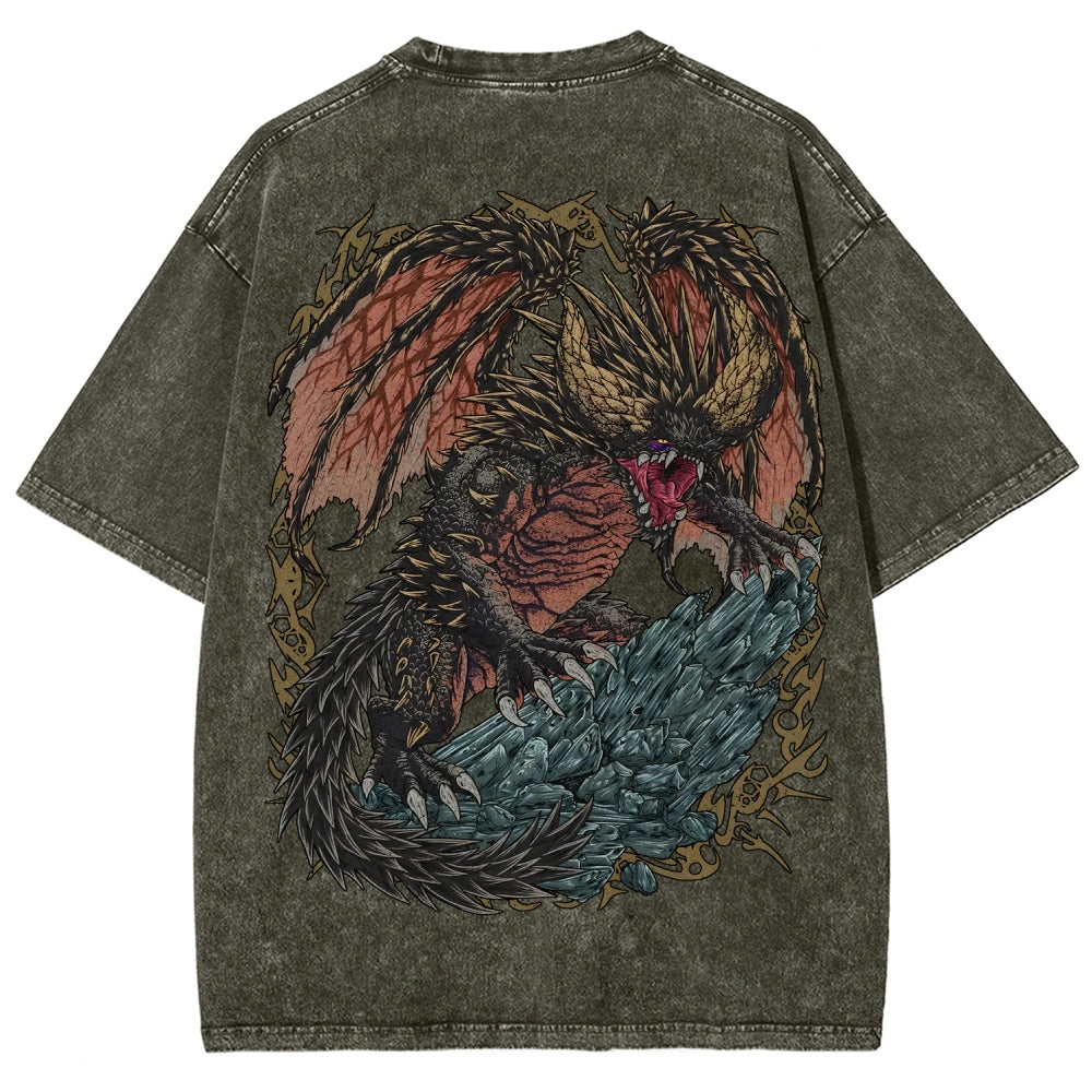 Monster Hunter Unisex Fit Washed T-Shirt 2605007688
