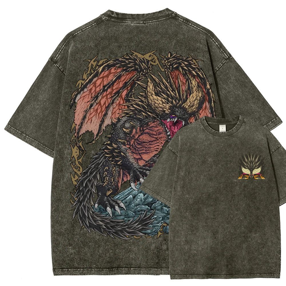 Monster Hunter Unisex Fit Washed T-Shirt 2605007688