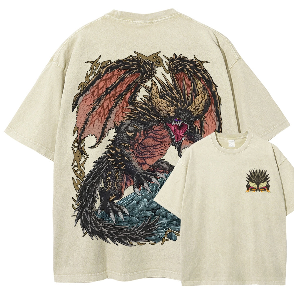 Monster Hunter Unisex Fit Washed T-Shirt 2605007688