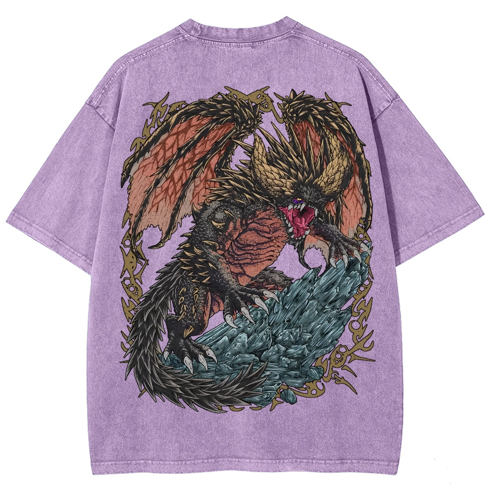 Monster Hunter Unisex Fit Washed T-Shirt 2605007688
