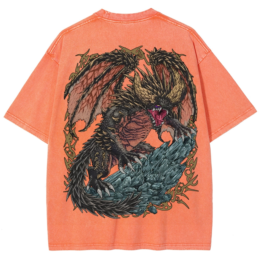 Monster Hunter Unisex Fit Washed T-Shirt 2605007688