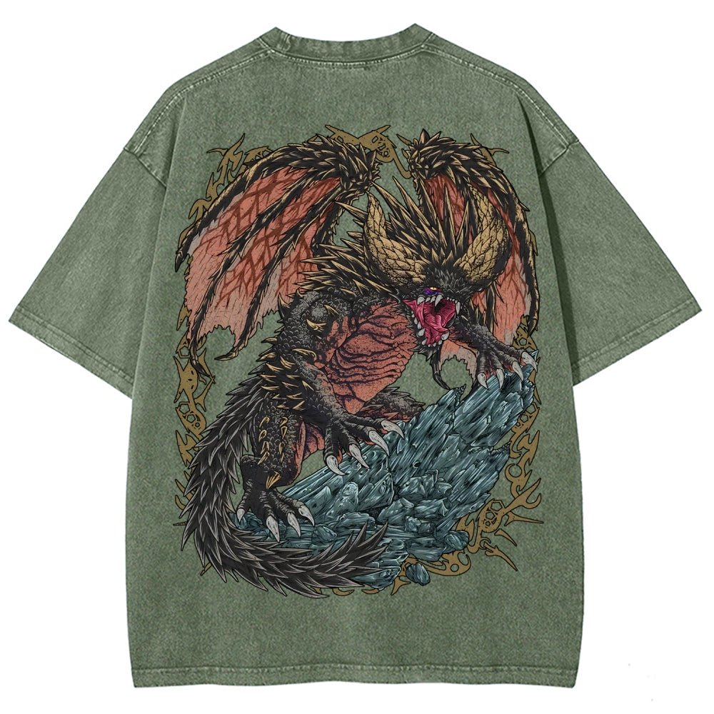 Monster Hunter Unisex Fit Washed T-Shirt 2605007688