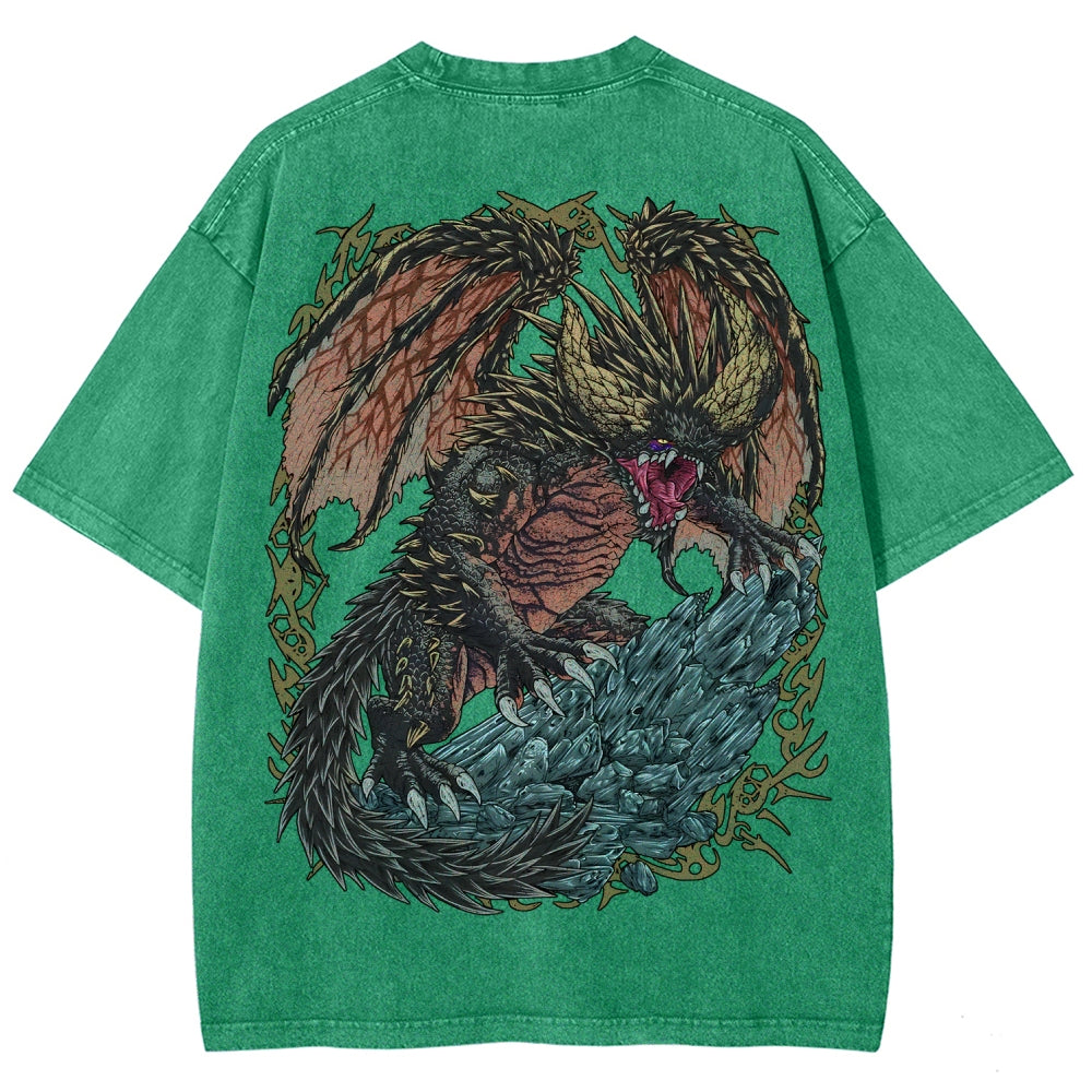 Monster Hunter Unisex Fit Washed T-Shirt 2605007688