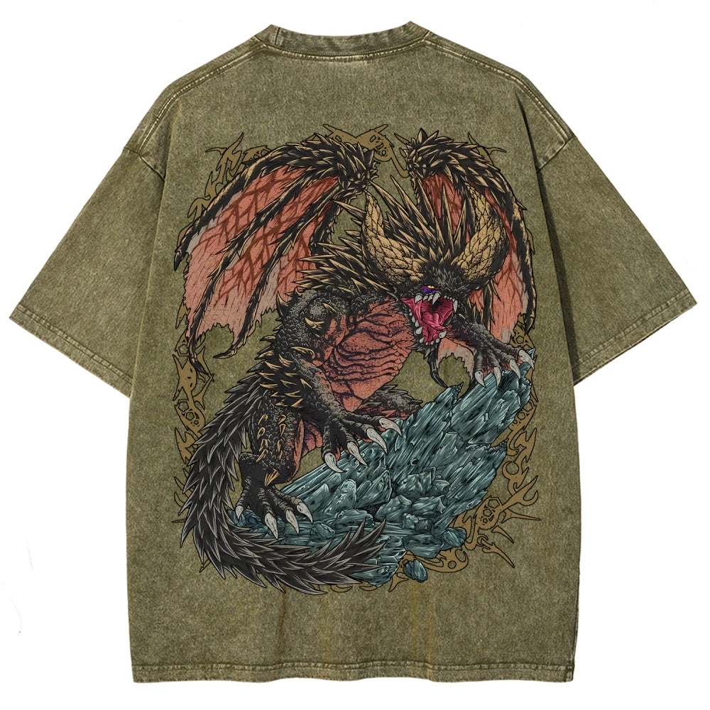 Monster Hunter Unisex Fit Washed T-Shirt 2605007688