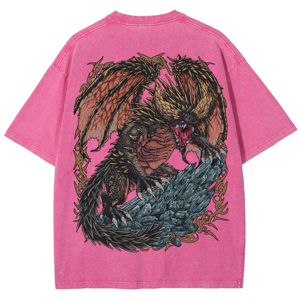 Monster Hunter Unisex Fit Washed T-Shirt 2605007688