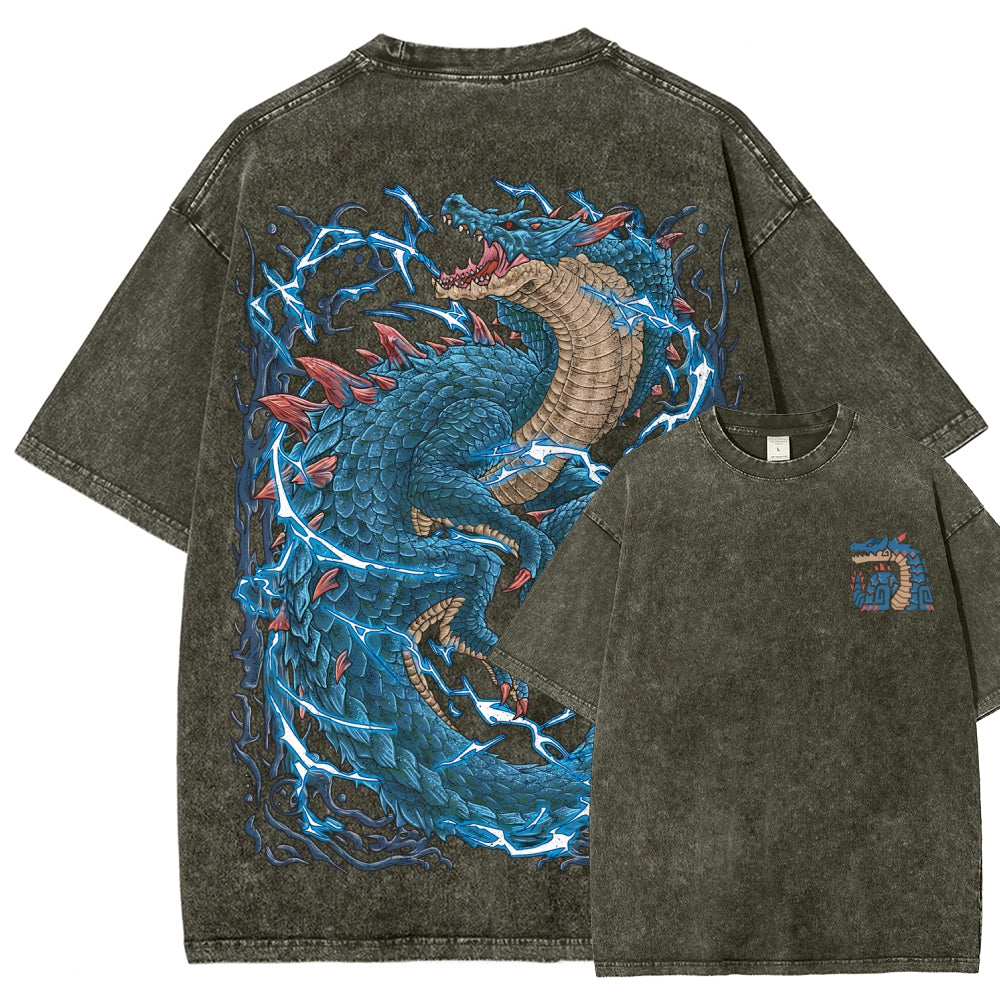 Monster Hunter Unisex Fit Washed T-Shirt 2605007711