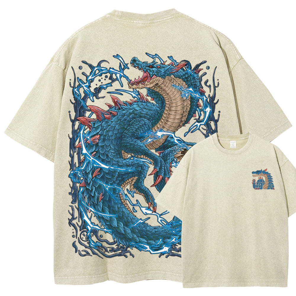 Monster Hunter Unisex Fit Washed T-Shirt 2605007711
