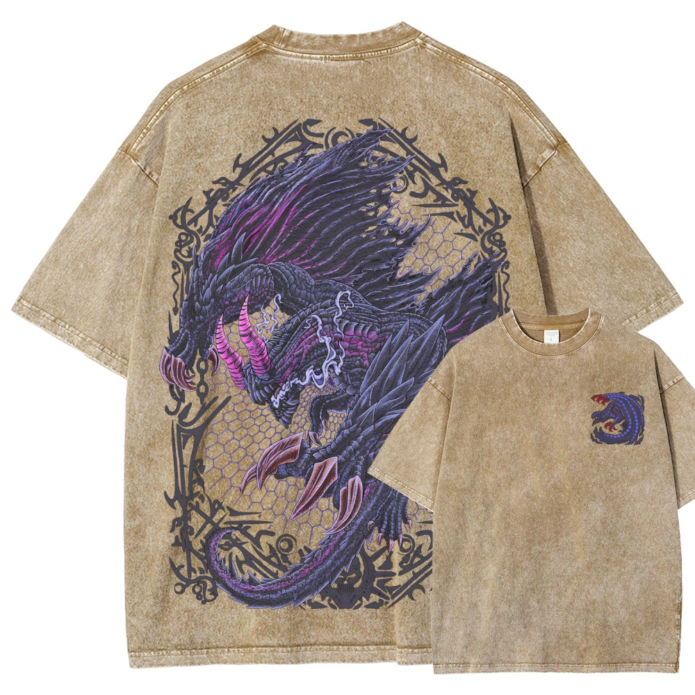 Monster Hunter Unisex Fit Washed T-Shirt 2605007712