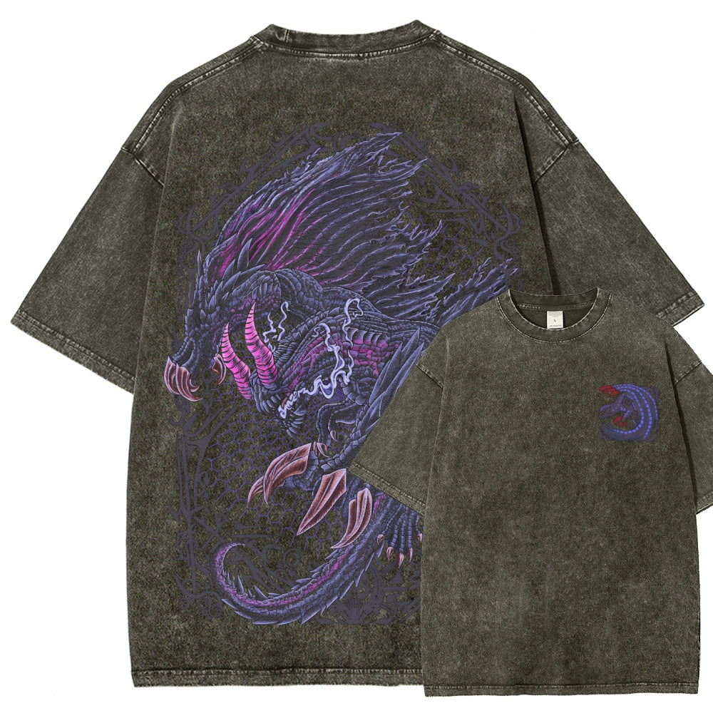 Monster Hunter Unisex Fit Washed T-Shirt 2605007712