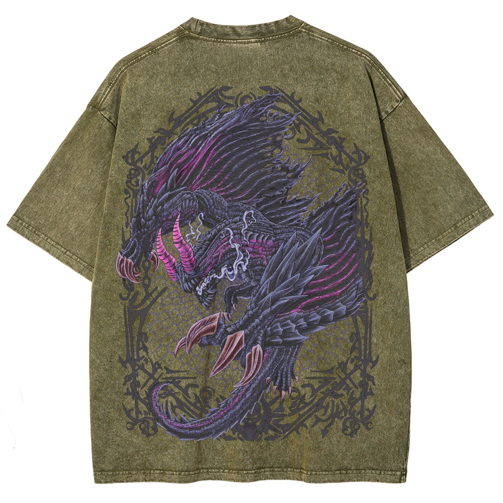 Monster Hunter Unisex Fit Washed T-Shirt 2605007712