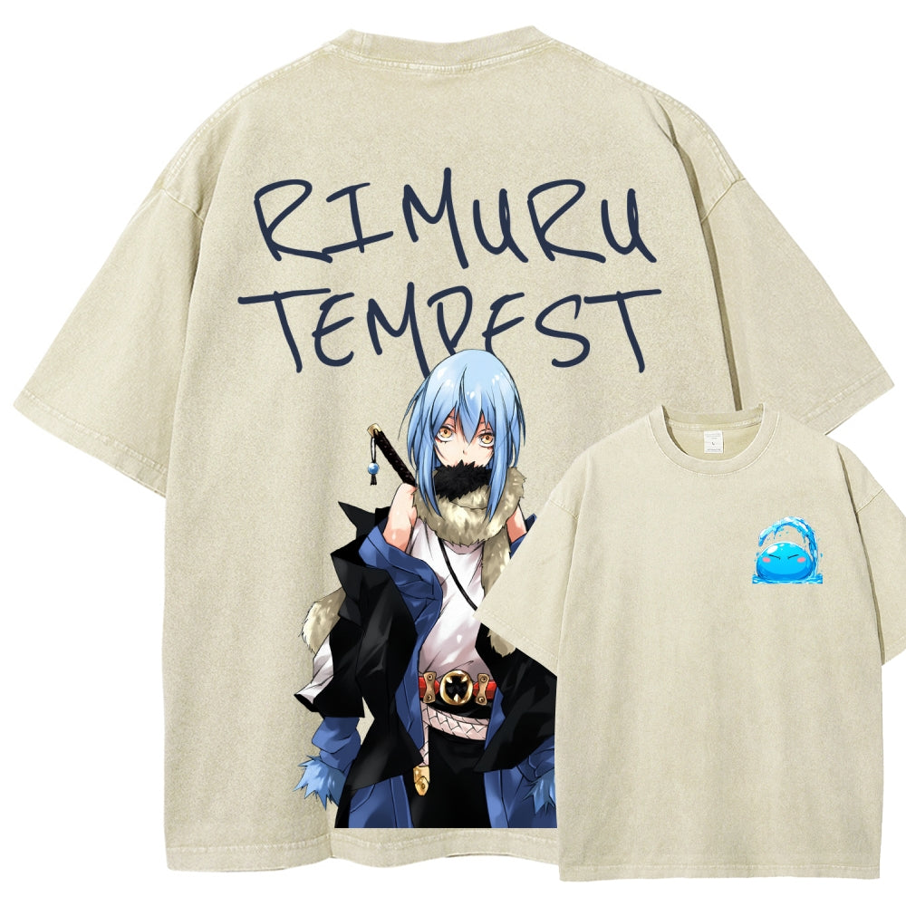 That Time I Got Reincarnated as a Slime  Unisex Fit Washed T-Shirt 2605012548