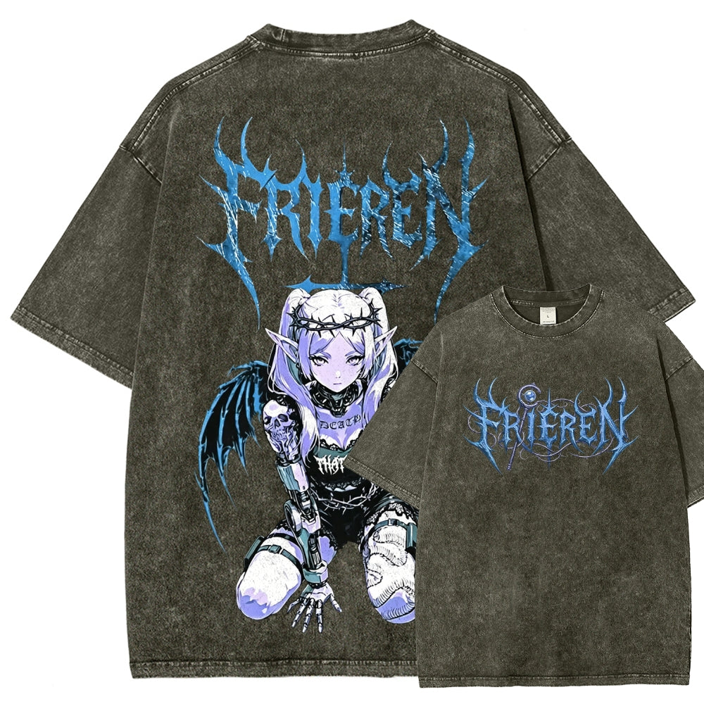 Frieren Unisex Fit Washed T-Shirt 2605013406