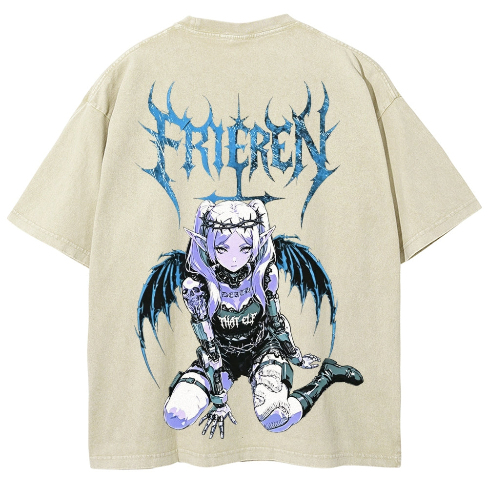 Frieren Unisex Fit Washed T-Shirt 2605013406