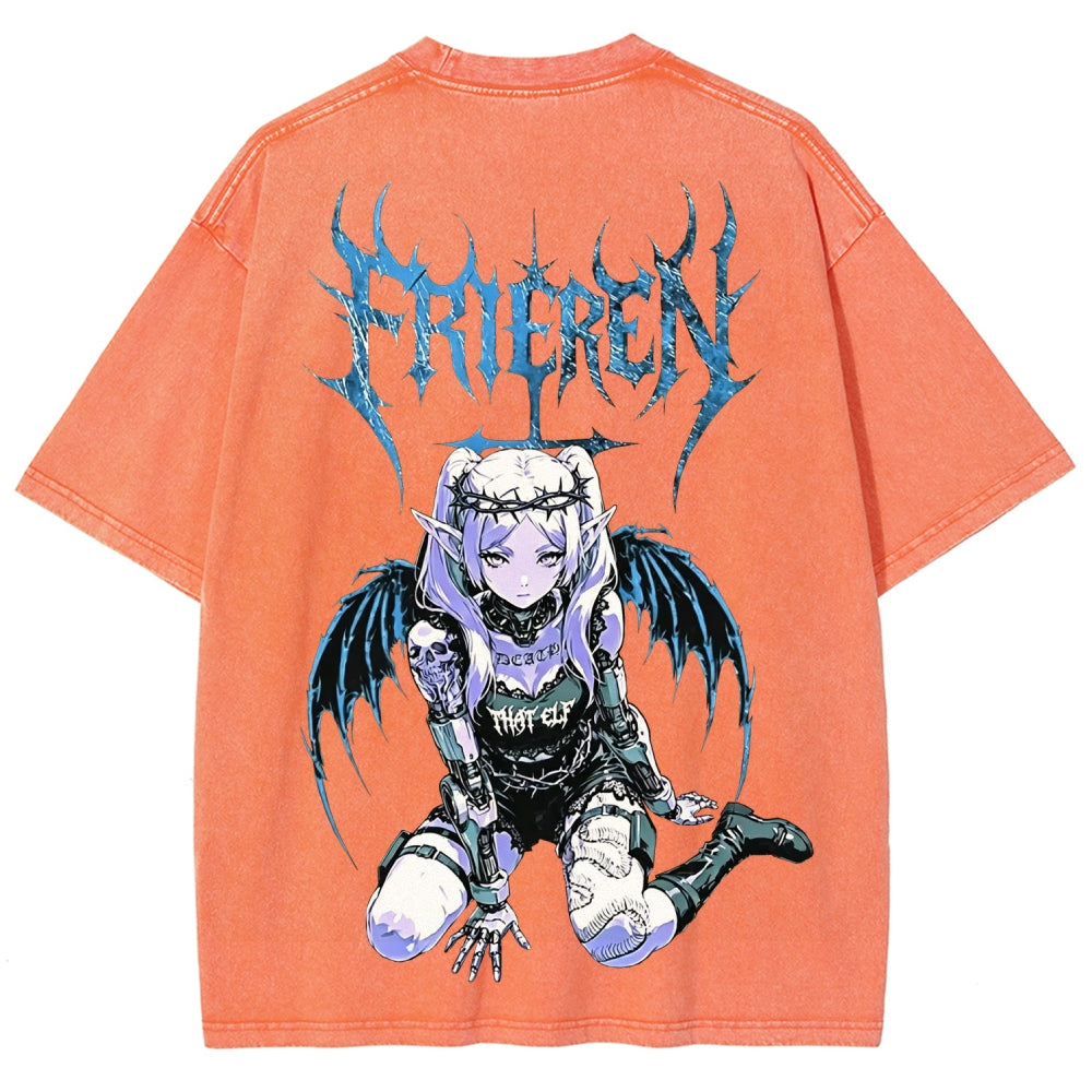 Frieren Unisex Fit Washed T-Shirt 2605013406