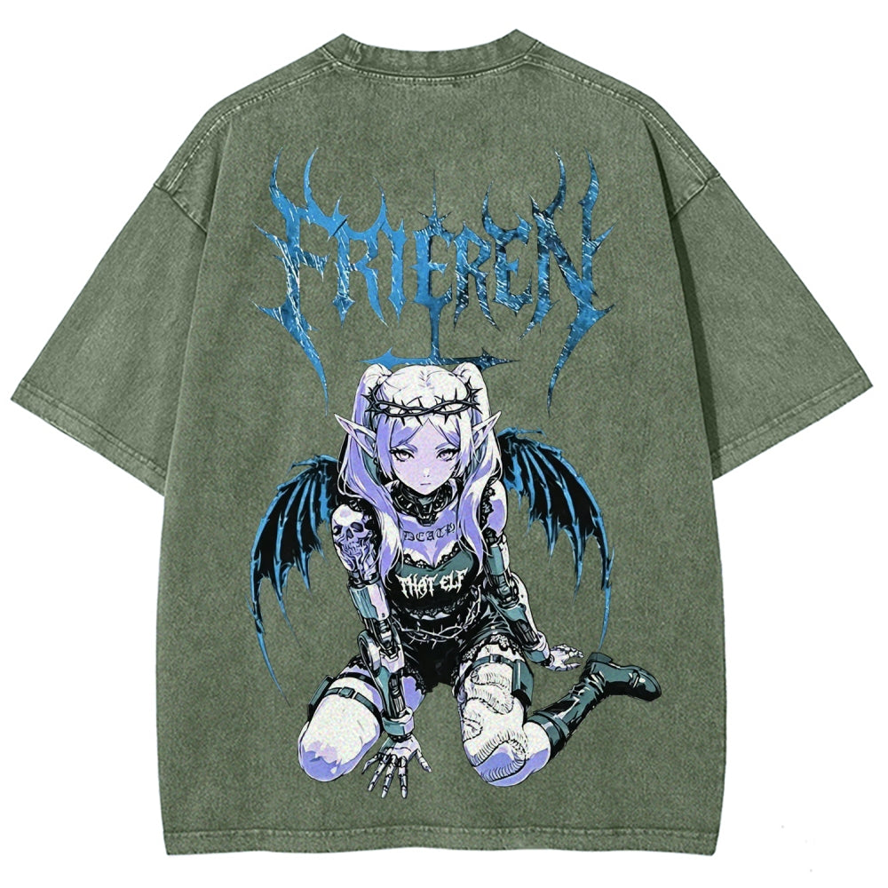 Frieren Unisex Fit Washed T-Shirt 2605013406