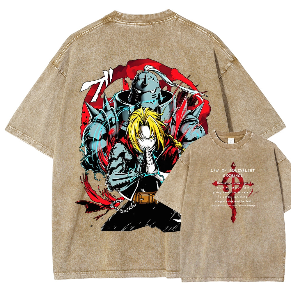 FULLMETAL ALCHEMIST Washed T-shirt 2606000398
