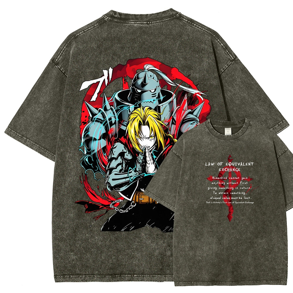 FULLMETAL ALCHEMIST Washed T-shirt 2606000398