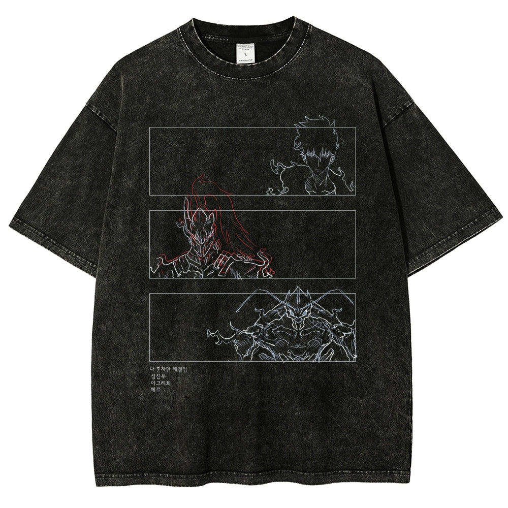 solo leveling Washed T-shirt 2606001099