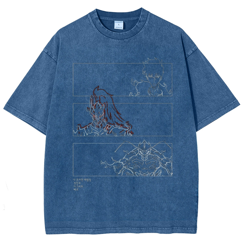 solo leveling Washed T-shirt 2606001099