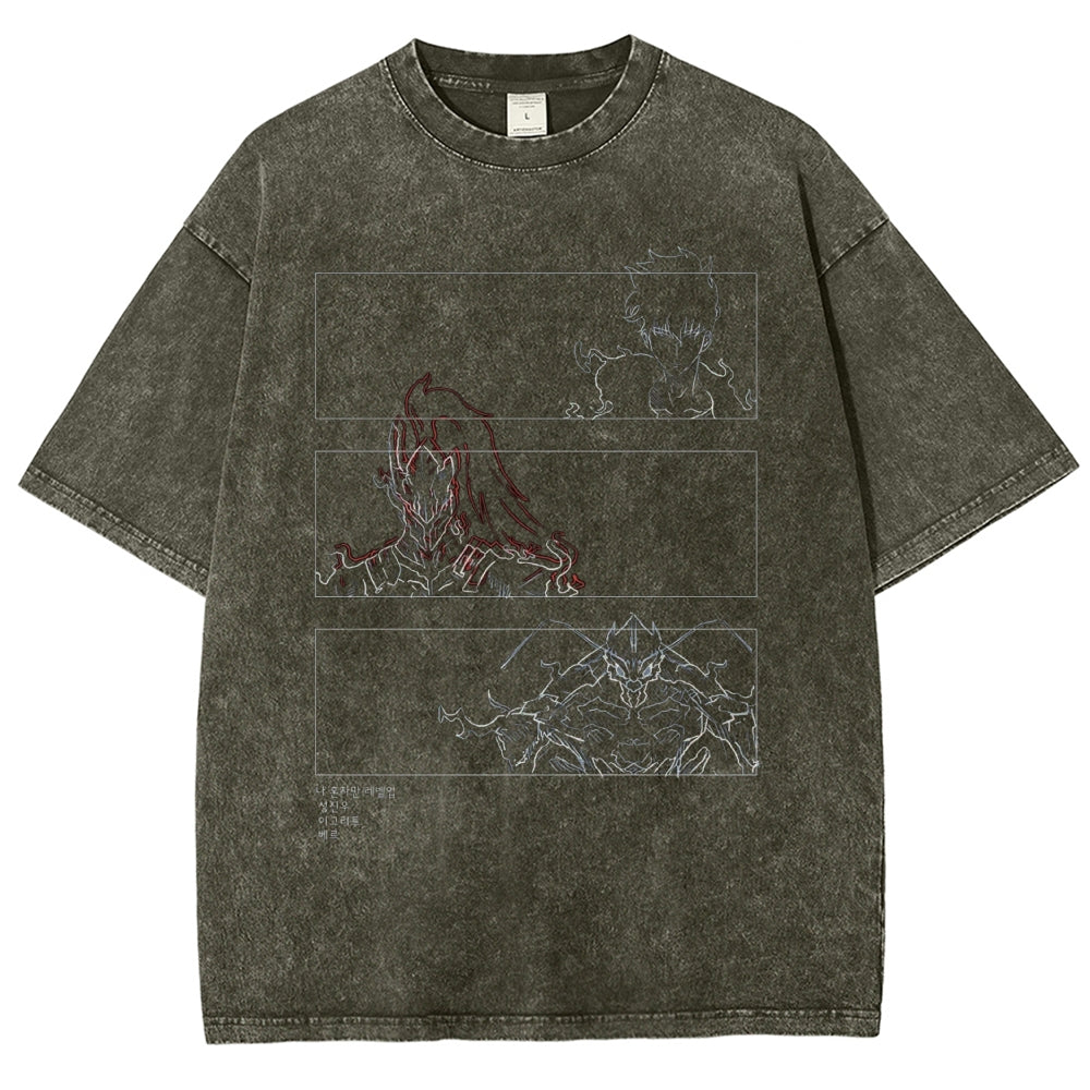 solo leveling Washed T-shirt 2606001099