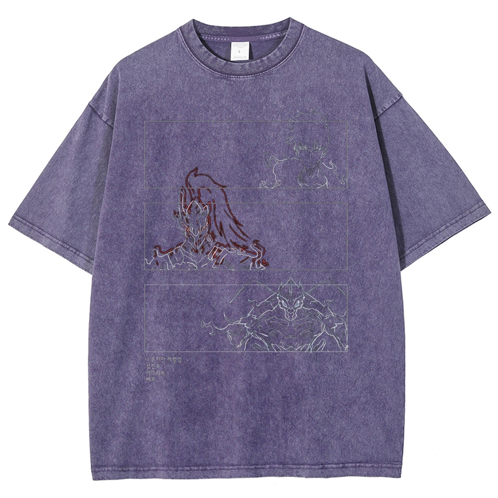 solo leveling Washed T-shirt 2606001099