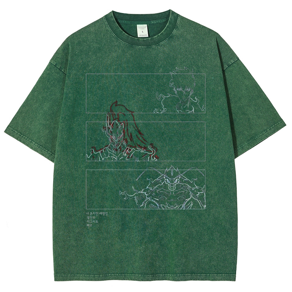 solo leveling Washed T-shirt 2606001099
