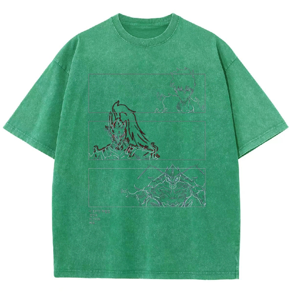 solo leveling Washed T-shirt 2606001099
