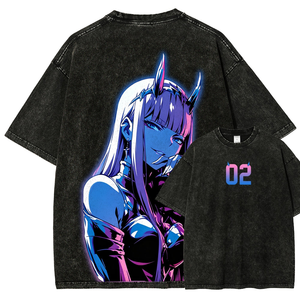 Darling in the franxx Unisex Fit Washed T-Shirt 2606005161